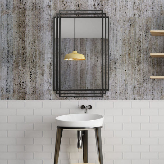 Uttermost Amherst Matte Black Mirror