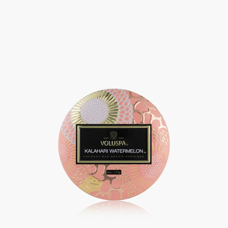 Voluspa Kalahari Watermelon Mini Tin Candle ~ 4oz