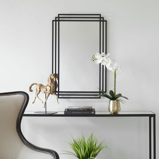 Uttermost Amherst Matte Black Mirror