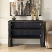Uttermost Bierk Rich Dark Elm Wood Modern 2 Door Cabinet
