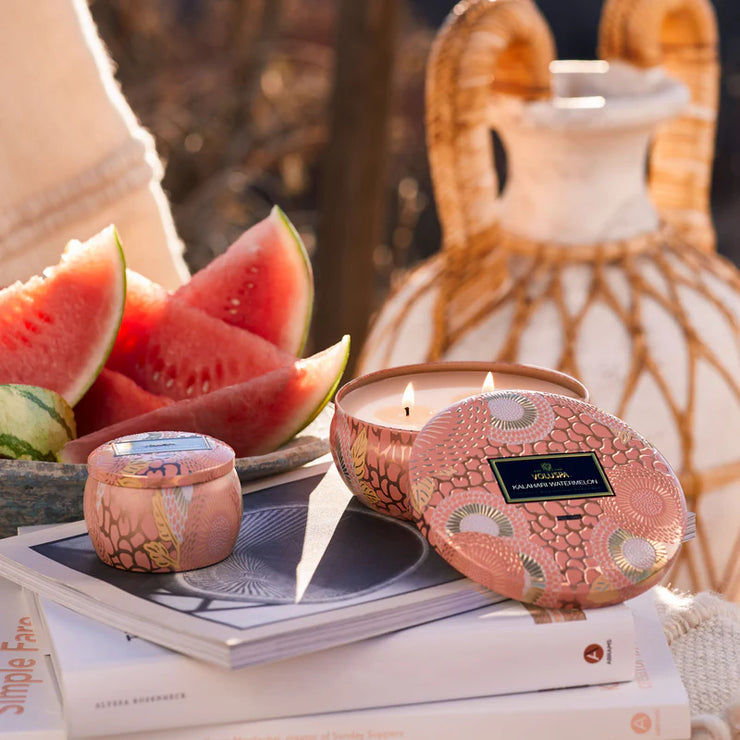 Voluspa Kalahari Watermelon Mini Tin Candle ~ 4oz