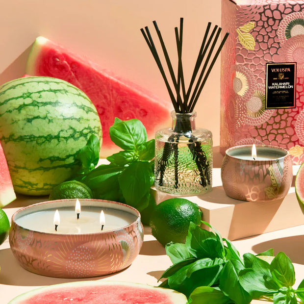 Voluspa Kalahari Watermelon Mini Tin Candle ~ 4oz