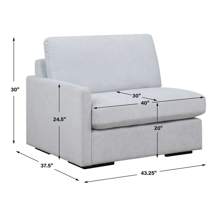 Uttermost Refuge Modular Sofa ~ Cloud Blue Performance Fabric