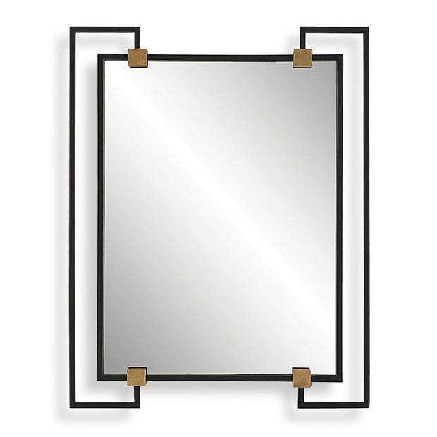 Uttermost Ivey Black Iron Rectangle Mirror