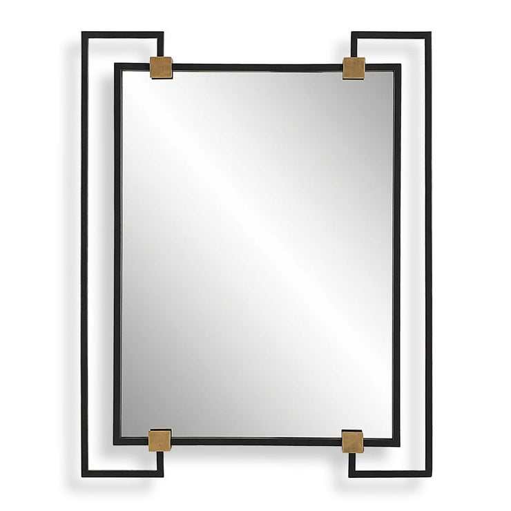 Uttermost Ivey Black Iron Rectangle Mirror