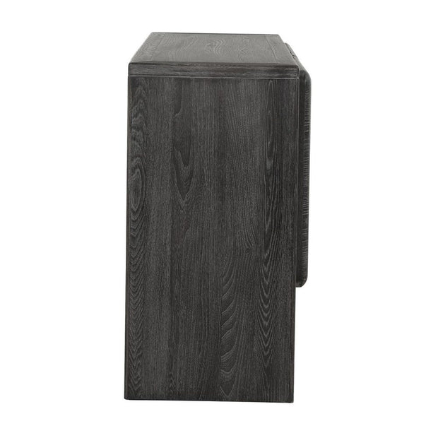 Uttermost Bierk Rich Dark Elm Wood Modern 2 Door Cabinet