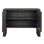 Uttermost Bierk Rich Dark Elm Wood Modern 2 Door Cabinet