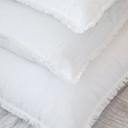 Anaya Home So Soft Linen Bright White Fringe Body Pillow With Down Alternative Insert