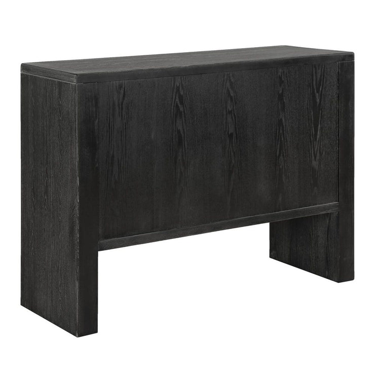 Uttermost Bierk Rich Dark Elm Wood Modern 2 Door Cabinet