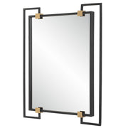 Uttermost Ivey Black Iron Rectangle Mirror