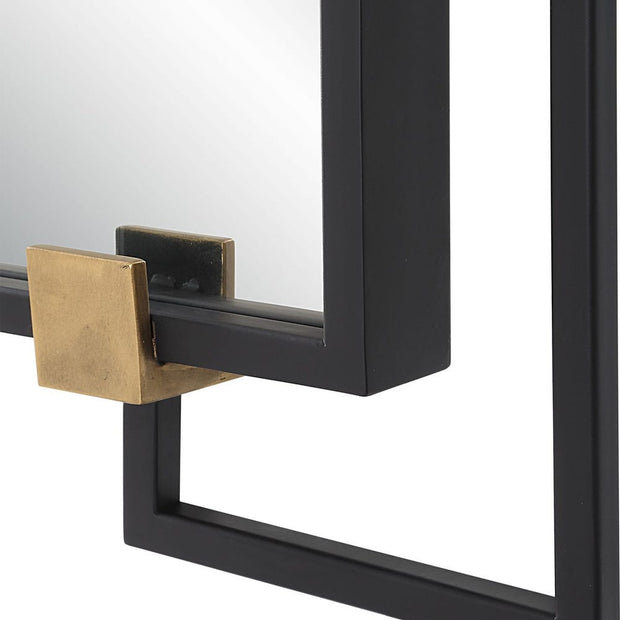 Uttermost Ivey Black Iron Rectangle Mirror