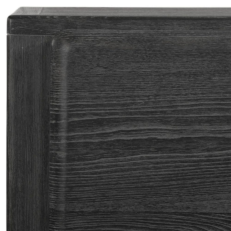 Uttermost Bierk Rich Dark Elm Wood Modern 2 Door Cabinet