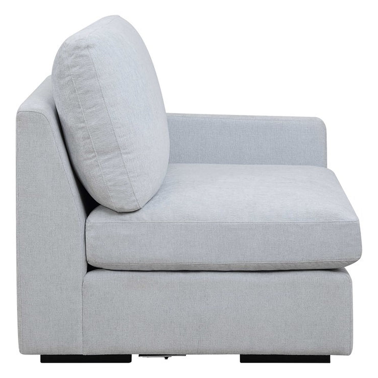 Uttermost Refuge Modular Right Arm Facing Piece ~ Cloud Blue Performance Fabric