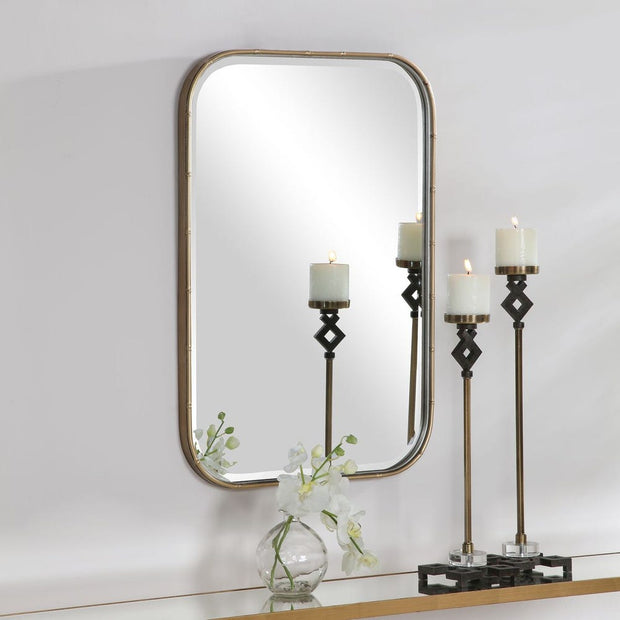 Uttermost Malay Antique Gold Leaf Iron Mirror