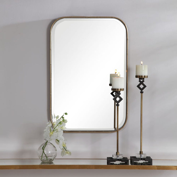 Uttermost Malay Antique Gold Leaf Iron Mirror
