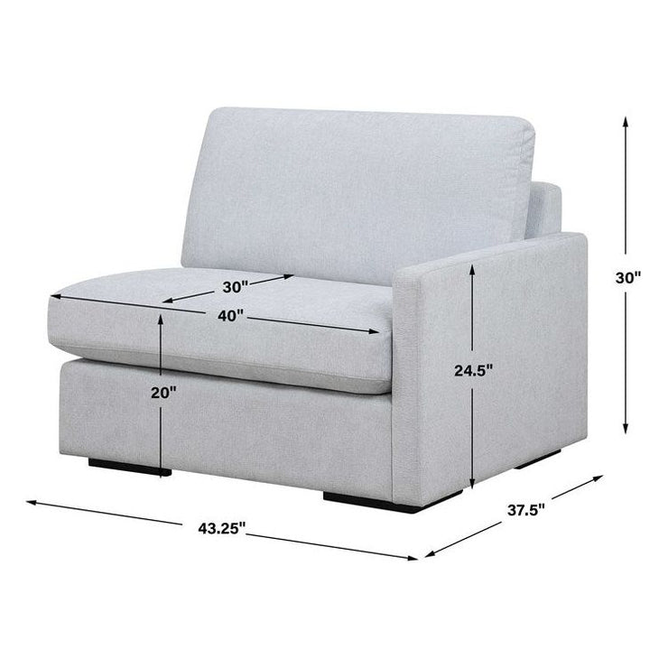 Uttermost Refuge Modular Sofa ~ Cloud Blue Performance Fabric