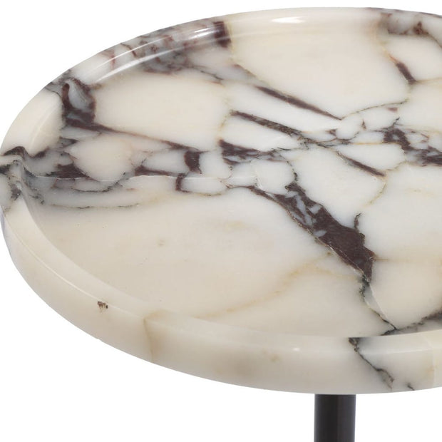 Uttermost Brunson White Marble Drink Table