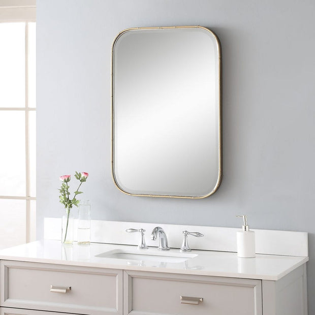 Uttermost Malay Antique Gold Leaf Iron Mirror