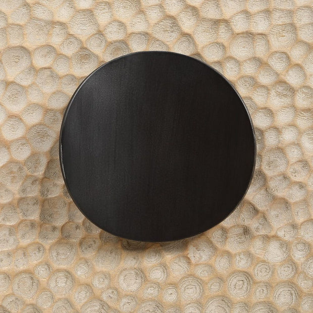 Uttermost Lunar Natural Oak And Solid Black Iron Side Table