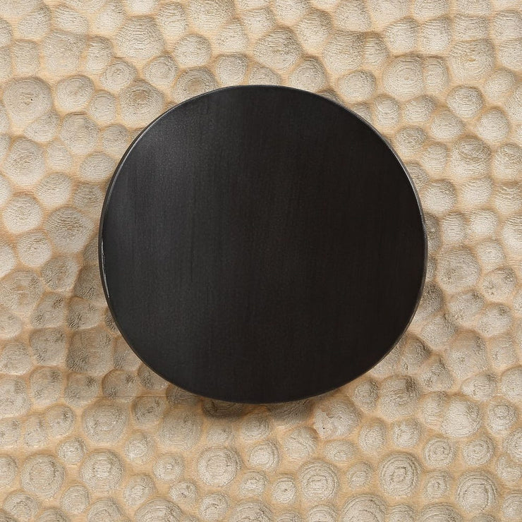 Uttermost Lunar Natural Oak And Solid Black Iron Side Table