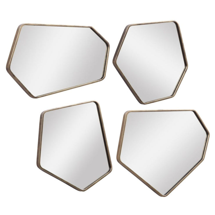 Uttermost Linneah Scandinavian Aged Gold Mirrors ~ Set Of 4