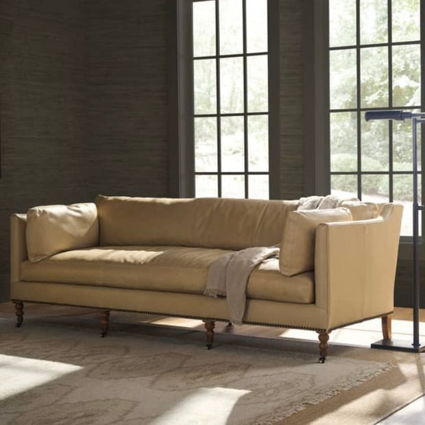 Rowe Furniture Madeline 71” Grade 5 Bespoke Leather Sofa