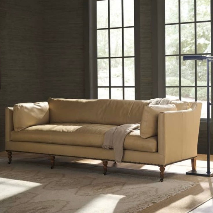 Rowe Furniture Madeline 71” Grade 5 Bespoke Leather Sofa