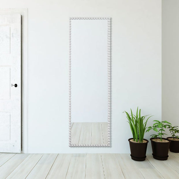 Uttermost Serna Matte White Beaded Tall Mirror