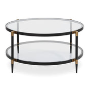 Uttermost Chadid Sleek Black Iron And Gold Accents Coffee Table