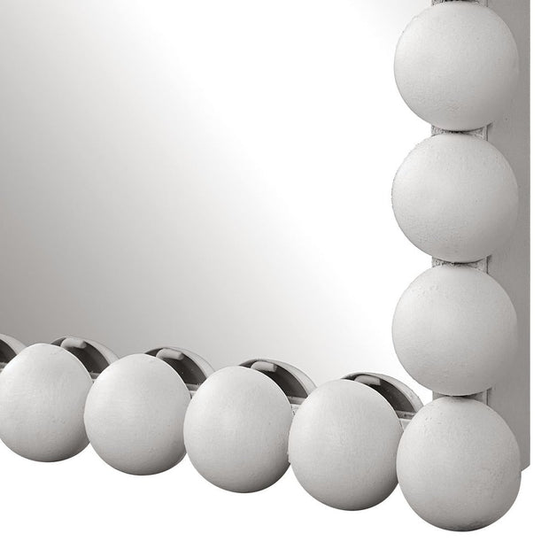 Uttermost Serna Matte White Beaded Tall Mirror