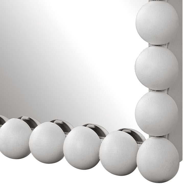 Uttermost Serna Matte White Beaded Tall Mirror