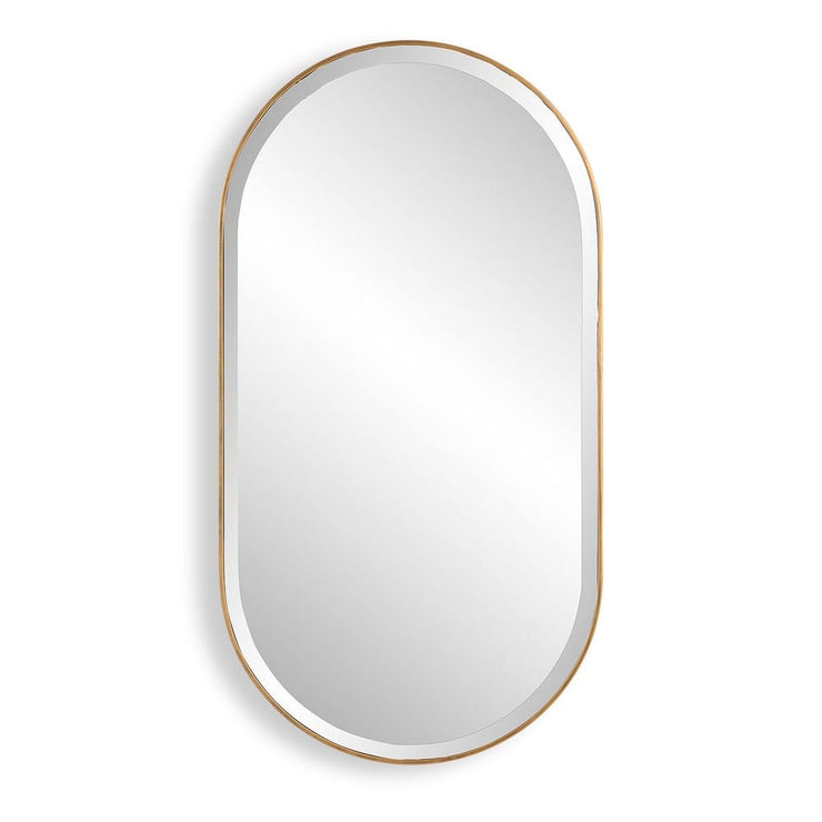 Uttermost Lago Iron Antique Golden Bronze Oval Mirror