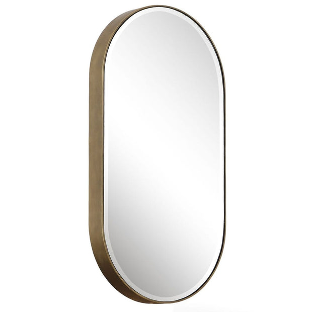 Uttermost Lago Iron Antique Golden Bronze Oval Mirror