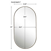 Uttermost Lago Iron Antique Golden Bronze Oval Mirror