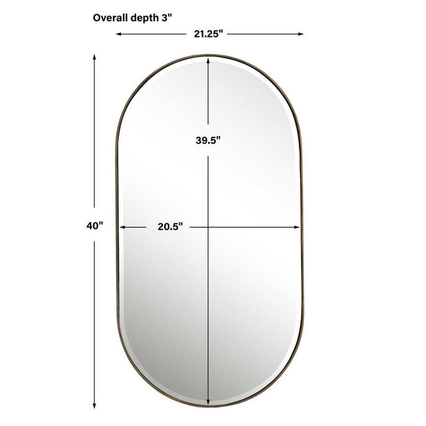 Uttermost Lago Iron Antique Golden Bronze Oval Mirror