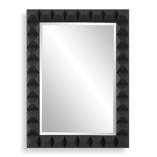 Uttermost Studded Sleek Black Pattern Mirror
