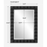 Uttermost Studded Sleek Black Pattern Mirror