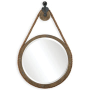 Uttermost Melton Rustic Aged Wood Round Mirror