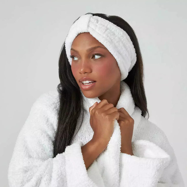 Kashwere Ultra Plush White Headwrap