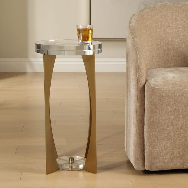Uttermost Kolkata Crystal Tabletop Accent Table