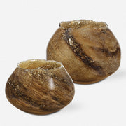 Uttermost Tortoise Bubbled Glass Set of 2 Vases
