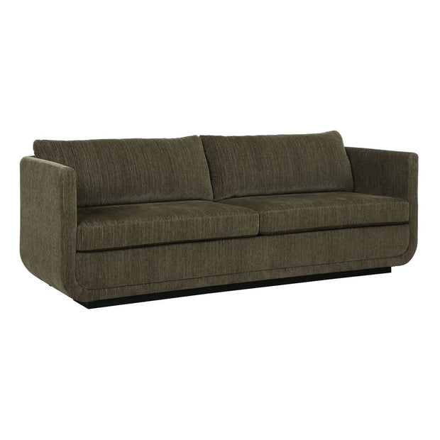 Uttermost Abound Herb Green Textured Chenille Sofa