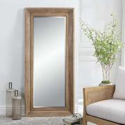 Uttermost Missoula Solid Light Gray Wash Wood Mirror