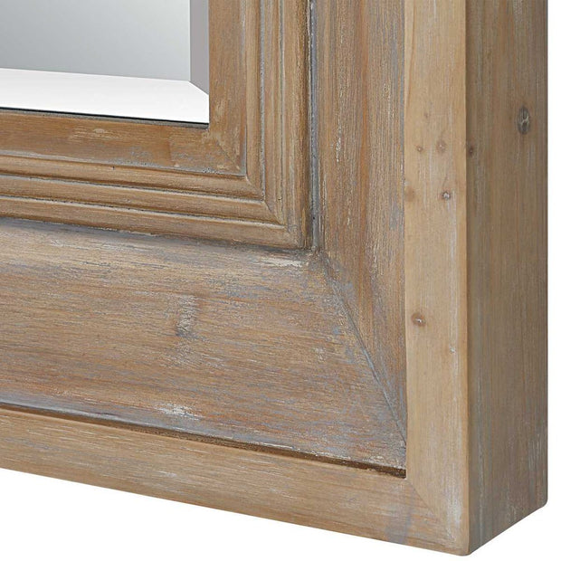 Uttermost Missoula Solid Light Gray Wash Wood Mirror