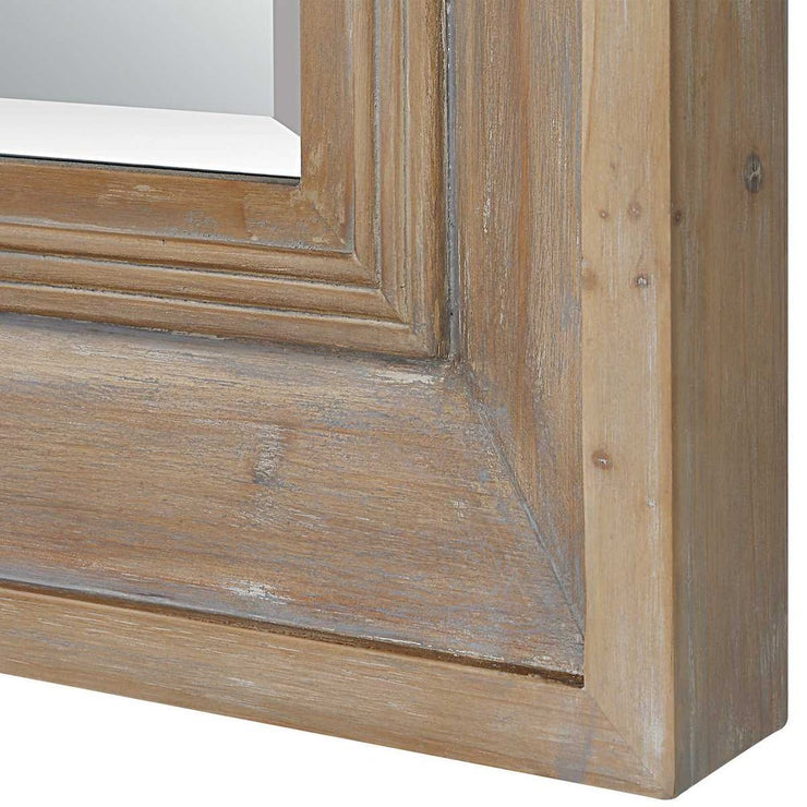Uttermost Missoula Solid Light Gray Wash Wood Mirror