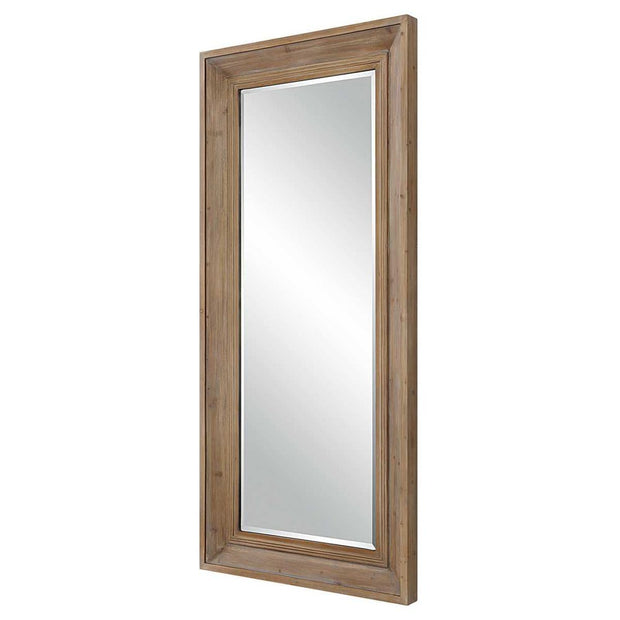 Uttermost Missoula Solid Light Gray Wash Wood Mirror