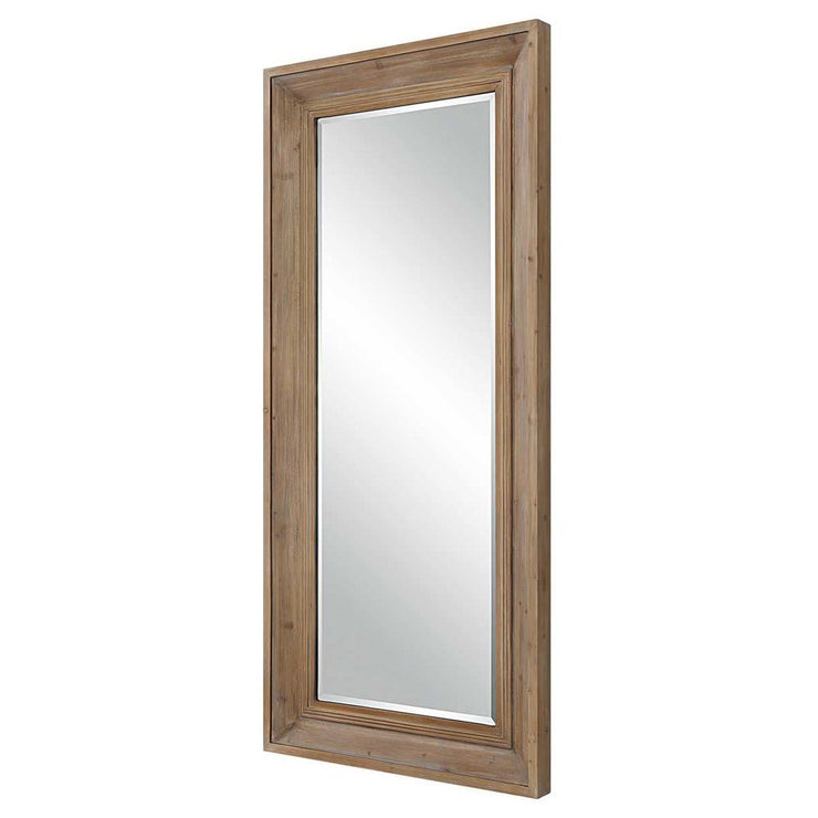 Uttermost Missoula Solid Light Gray Wash Wood Mirror