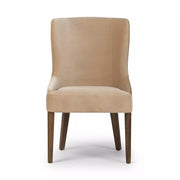 Four Hands Edward Dining Chair ~ Velvety Taupe Upholstered Fabric