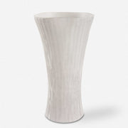 Uttermost Floreana White Textured Ceramic Tall Vase
