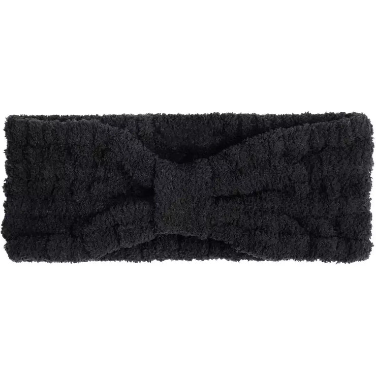 Kashwere Ultra Plush Black Headwrap